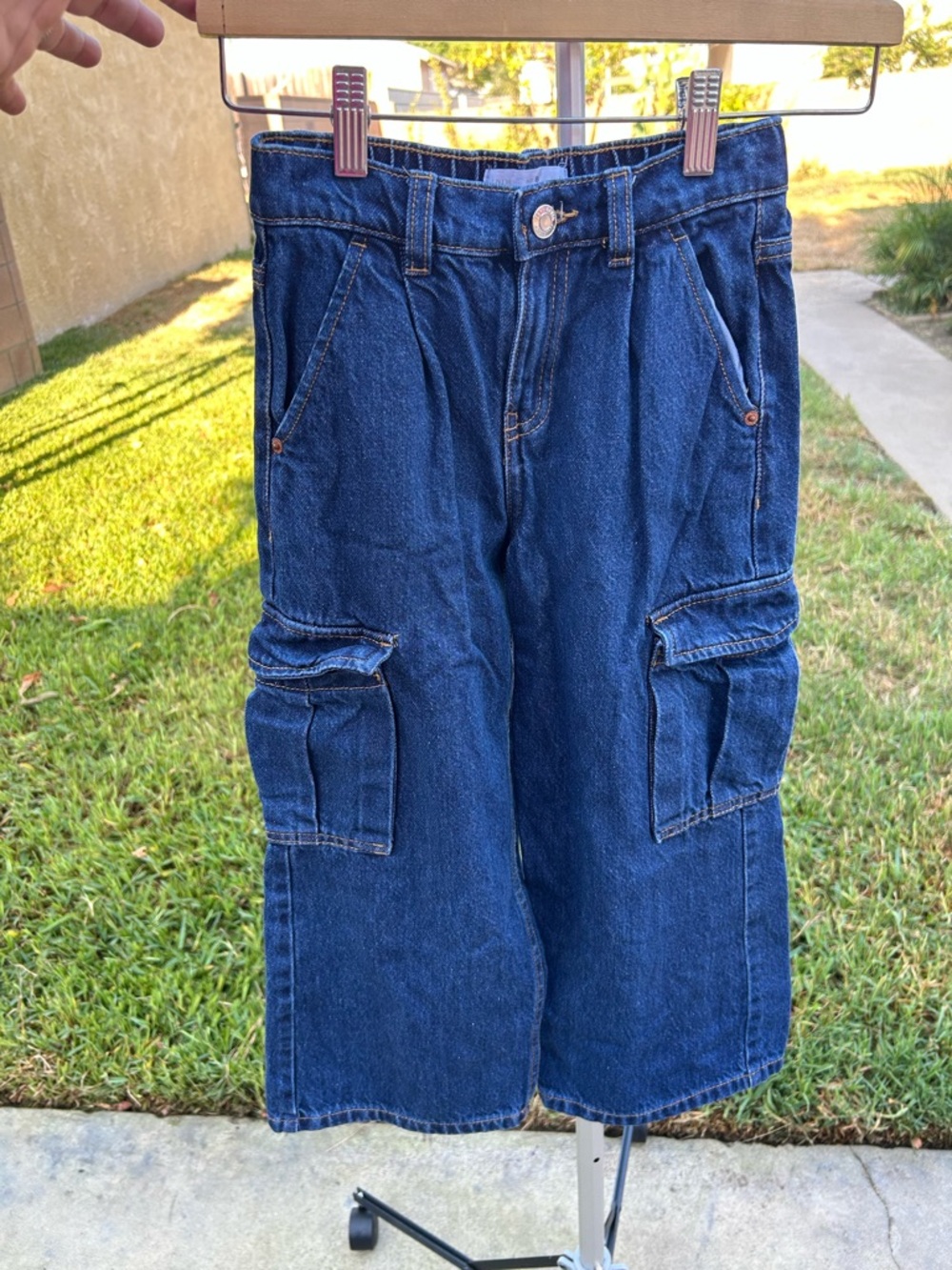 Zara Boys Dark Blue Cargo Jeans